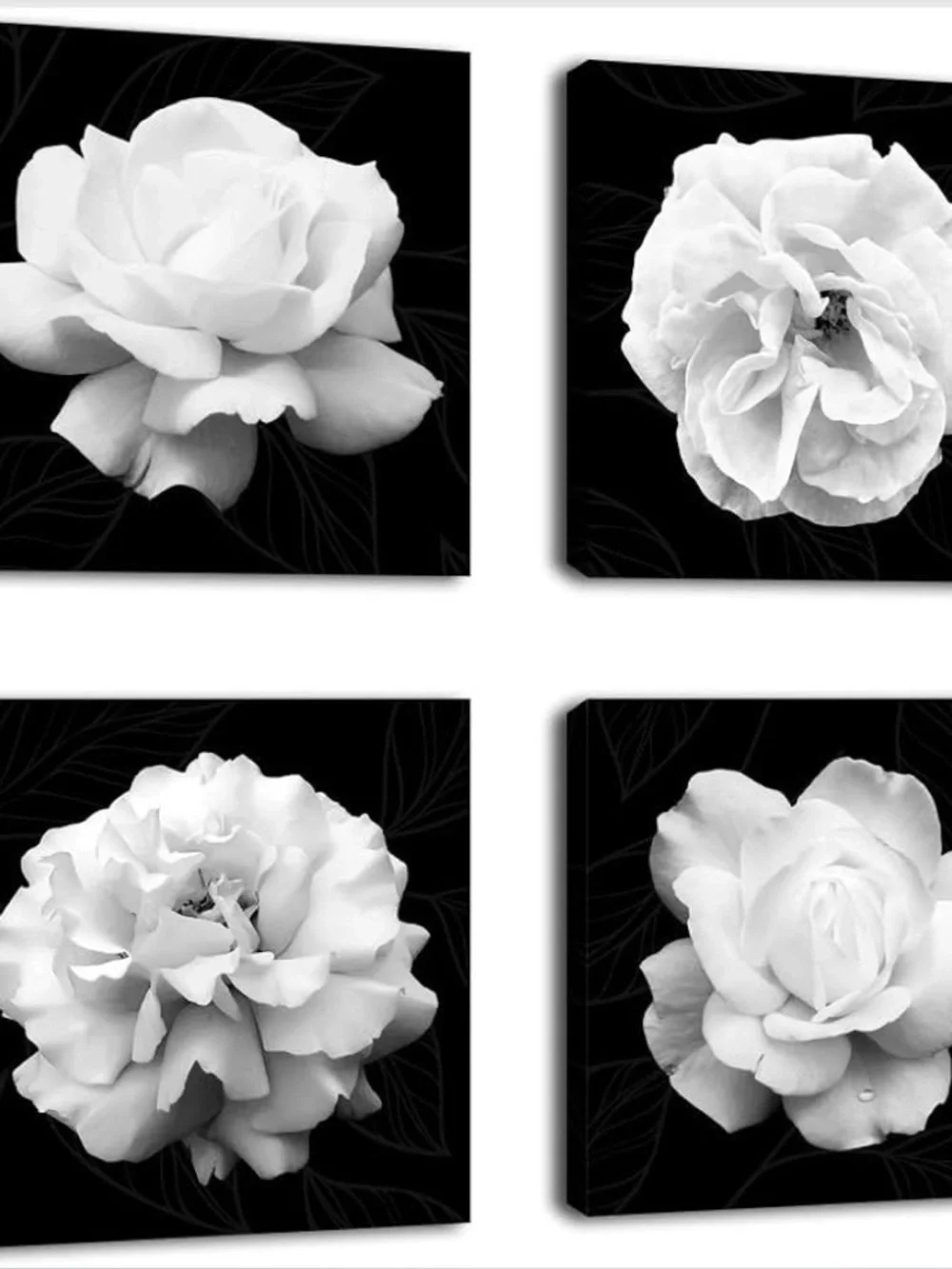 4 piece Flowers Wall Art Canvas Pictures. 12